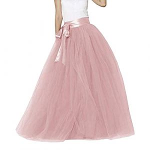 PINTUTU Jupe Longue Tulle Femme Vintage Jupes Tulles Deguisement Tutu de Danse Jupe Tutu Bouffante Adulte Jupon Long Mariage Princesse Tutu Ballet Classique Mariage Cadeau Femme (PINTUTU SEXY, neuf)