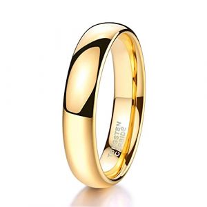 Zakk Bague Hommes Femme en Or poli Tungst&egrave;ne Alliance Bague Mariage de fian&ccedil;ailles Promesse Anneaux 2mm 4mm 6mm 8mm Taille 47-75 (4mm,65 (20.7)) (RUIYANBO, neuf)