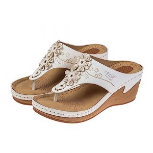Susenstone 2024 Tong Sandale Orthopédiques Femme Tong Ergonomique Claquette Semelle Epaisse Flip Flops Enfiler Bout Ouvert Sandale Piscine Arch Support Chaussures Sandales de Vacances Plage (⭐⭐⭐⭐⭐Susenstone, neuf)