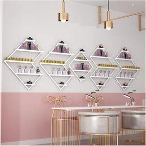 Présentoir de Vernis à Ongles, Organisateur mural de vernis à ongles, présentoir de fournitures d'ongles, étagère de rangement de parfum, support organisateur suspendu for magasin de beauté/ongles(Whi (daixianronglebaihuozhan, neuf)