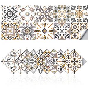 Cendray Autocollant pour carrelage mosa&iuml;que imperm&eacute;able en PVC autocollant - D&eacute;coration simple - Style marocain - Autocollant mural &agrave; faire soi-m&ecirc;me (80,10 x 10 cm) (Cendray, neuf)