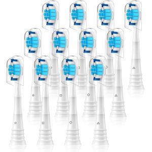 Sulkiwe Têtes de Brosse à Dents Electrique Compatible avec Philips Sonicare, Sensible Brossettes de Rechange Compatible avec ProtectiveClean, HealthyWhite, FlexCare EasyClean, 12 Blanc (YJ-OCARE, neuf)