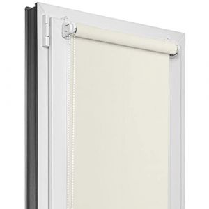 Estika Store occultant sans perçage - Largeur du Tissu - 90 cm x 150 cm - Ecru - Stores à enroulement pour fenêtres sans percer, Stores Klemmfix pour fenêtres à l'intérieur (Estika, neuf)