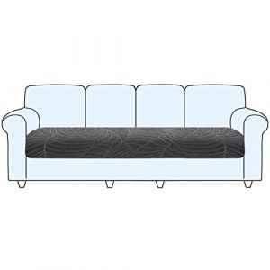 SHUOJIA Housse De Coussin De Canapé, Housse De Coussin Extensible, Housse Coussin D'assise Antidérapant, Housse De Protection pour Meubles Seat for Pets & Kids (Grey,Large-4-Seater) (SHUOJIA, neuf)