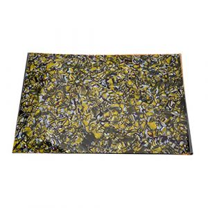 Alnicov 11.5X17 pouces blanc guitare Pickguard matériel plaque à gratter plaque arrière feuille pour guitare électrique basse Pickguard personnalisé, 3 plis noir jaune perle Shell (Music Lover EU, neuf)