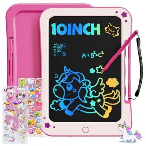 TEKFUN Tablette Dessin Enfant Jouets Enfant, 10 Pouces Ardoise Magique, 3 4 5 6 7 Ans Garçon Fille,Tablette d'écriture LCD, éducatifs Jouet Cadeaux d'anniversaire de Noël pour Enfants (Rose) (Ozean, neuf)