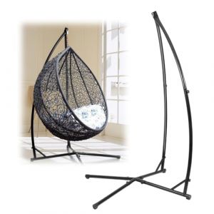 Tubiaz Armature de fauteuil suspendu avec structure stable, cadre de chaise suspendue en métal jusqu'à 150 kg, support de hamac, support de siège suspendu pour siège suspendu, support en tube d'acier (BIGBIGDUCK, neuf)