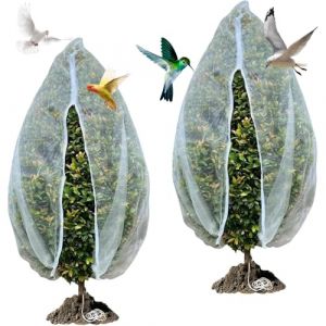 CUVZORA 2pcs Filet Anti Oiseaux pour Arbres Fruitiers, Filet de Protection Fine Maille, aux UV et &Eacute;cologique, Installation Rapide, Id&eacute;al pour Les Jardins, Vergers et Potagers (80x100cm) (ISTVANGA Kft., neuf)