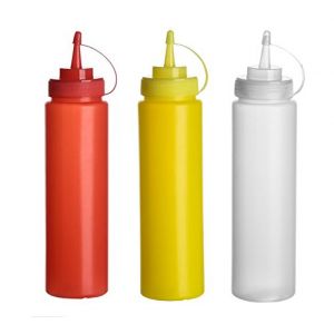 Elandy 3pcs Vide Rechargeable en Plastique Squeeze Sauce Condiment Bouteilles Récipient Assaisonnement Distributeur pour Ketchup Moutarde Sauce Vinaigre Crème Miel Vinaigrette (Couleur Aléatoire) (Yanyahappy Shop, neuf)