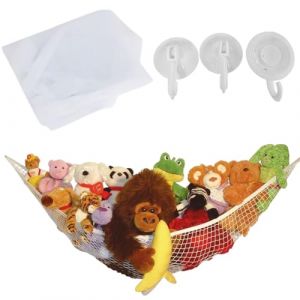 WHYCNJL 1 Pi&egrave;ce Range Peluche Filet Rangement Jouet Hamac pour Jouets en Peluche Hamac d'angle de Jeu en Maille Filet de Rangement pour Chambre de b&eacute;b&eacute;/enfant - &Agrave; suspendre au mur(180&times;120&times;120cm) (YIN LIJUAN DE OUZHOU DIAN, neuf)