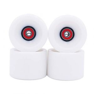 POFET Roues de longboard 78 A pour Penny Softweehls ABEC 9 &agrave; roulement &agrave; billes r&eacute;tro et mini Cruiser Skateboard Board 70 x 51 mm de long Blanc (POFET EU, neuf)