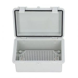 Boîte de Jonction étanche Fafeicy avec Plaque de Montage, Couvercle Gris à Charnière Résistant aux Intempéries, Boîtier électrique en Plastique ABS pour Bricolage Gris (Luoyuuk, neuf)