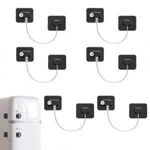 KINDLUME 6 Pi&egrave;ces Securite Fenetre Enfant, Bloque Porte B&eacute;b&eacute;, Cadenas Frigo et Entrebailleur Fenetre sans Per&ccedil;age, pour S&eacute;curit&eacute; Placard, Protection Fen&ecirc;tre, Blocage Porte Enfant (KINDLUME, neuf)