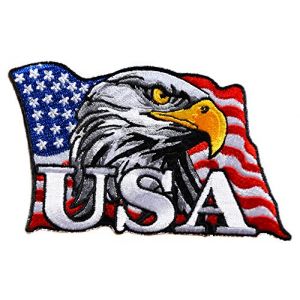 ecusson carte drapeau us usa route 66 biker motard moto thermocollant ride forever free 9,5x6cm patche badge (destockandco (vendeur francais), neuf)