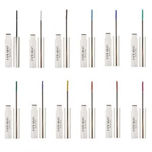 12 Colors Waterproof Mascara Non-Dizzy Long-Lasting Mascara Bleu Blanc Violet Vert Eyelash Eye Makeup (Qiaogeli, neuf)