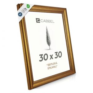 CABBEL Cadre Photo Vintage Dor&eacute; 30x30 cm AVI &ndash; Cadre Carr&eacute; Baroque Antique avec Motifs Ornementaux, Cadre D&eacute;coratif pour Photos et Affiches, &Eacute;l&eacute;gante D&eacute;coration Murale pour Salon ou Bureau (Seller4Ever, neuf)
