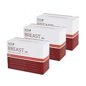 500cosmetics Breast - compl&eacute;ment Naturel pour augmenter et raffermir la poitrine f&eacute;minine - ingr&eacute;dients 100% naturelles - fabriqu&eacute; dans l'UE - 60 tablettes (3) (500 COSMETICS, neuf)