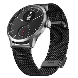 Hiseus Bracelet Métallique Compatible avec Withings ScanWatch 42mm, Bracelet de Remplacement Réglable en Acier Inoxydable Compatible avec Withings Steel HR 40mm/Steel HR Sport Bracelet (Noir) (Hiseus-EU, neuf)