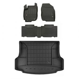 MOTOS Kit de tapis de sol en caoutchouc et tapis de coffre pour Toyota RAV4 IV 2013-2019 Am&eacute;liorez votre confort de voyage avec tapis antid&eacute;rapant voiture 3D- Tapis de sol voiture tous temps, protecti (MOTOS EU, neuf)