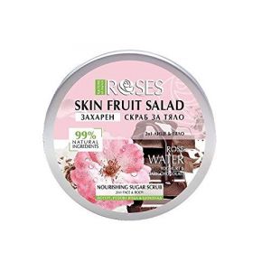 Nature of Agiva Skin Fruit Salad Gommage Nourrissant Sucre 2 en 1 Visage et Corps à l'Eau de Rose, au Yaourt et au Chocolat Noir 200 ml (MADI HEALTH, neuf)