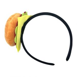 Itkcozcg Realisitc Hamburger Bandeau en peluche douce Accessoire de coiffure pour femme fille Jeu de rôle Fête Déguisements (yangshuangfushi, neuf)