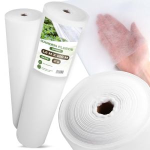 Voile Horticole Protection des Plantes 1,6 x 100m Semis 17g Blanc Couverture Acc&eacute;l&eacute;rateur de Croissance R&eacute;coltes UV Plates-Bandes L&eacute;gumes B&acirc;che Jardin Anti Insecte Potager (Instalguru-fr, neuf)