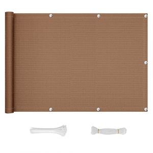 QINGLV Brise Vue Balcon 90x600cm Cache Balcon Brise Vue Opaque RéSistant Aux IntempéRies Paravent De Balcon Couverture pour Patio/Jardin/Terrasse/Grillage -Brun (YuLinASiYaKuaTouShangMaoYouXianGongSi, neuf)