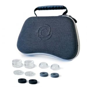 Oniverse Etui de Protection Universel Manette PS5 PS4 Xbox One SeriesX|S avec Kit Réhausseurs de Joystick et Anneaux de précision, Antichoc, Intérieur Velour Anti Rayure, Compartiment Accessoires (SupernaturalZ, neuf)