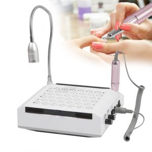 Ponceuse pour Ongles,4 en 1 Multifonctionnelle Lime a Ongle Electrique Professionne Lampe à LED Perceuse à Ongles Machine D'art D'ongle avec 6 Embouts Ponçage (Pollyral, neuf)
