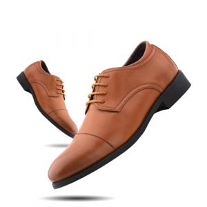 Hitmars Derby Homme Chaussure Cuir Chaussure Ville Oxford Brogues Chaussures à Lacet Costume Vernis Habillées Mariage 2-Marron EU 45 (Free Mobile OU, neuf)