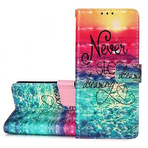 Rapuled Coque pour Huawei P20 Pro, Housse Premium en Cuir Huawei P20 Pro, Magnétique à Clapet Anti-Choc Flip Case Portefeuille PU Cuir à Rabat Housse Étui de Protection avec Porte Cartes (Océan) (Oldwen, neuf)