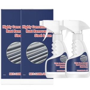 Lot de 2 extracteurs de rouille en m&eacute;tal tr&egrave;s concentr&eacute;, anti-rouille en acier inoxydable, spray convertisseur antirouille, spray anti-rouille pour divers m&eacute;taux, acier (youruodianzi, neuf)