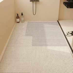 Surwin Tapis de Douche Antiderapant, Moderne et Simple Doux Tapis de Baignoire Antid&eacute;rapant avec Trous de Drainage Tapi de Bain de Massage en PVC Luffa (Chevauchement,60x120cm) (Yiwin, neuf)