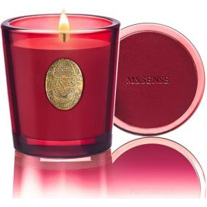 M&SENSE Bougie Parfumée Camélia Rouge,260g Bougie Parfumée en Pot Bougie de Soja Naturelle,50 Heures de Combustion,Cadeaux Bougies Cadeau Anniversaire Pour Femmes & Hommes (M&SENSE Online Store, neuf)