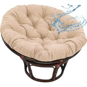 ZZDZW Coussin pour Fauteuil Papasan,Rond,Résistant Aux UV, Imperméable, Extérieur/Intérieur - Grand Coussin De Sol pour Meubles De Jardin Chaise De Balcon(Kaki,150cm) (Pooneeliff, neuf)
