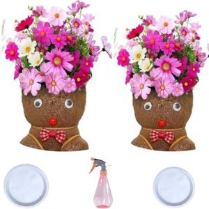 Utilisez Une tête d'herbe pour Faire Pousser Les Cheveux, Un Pot à tête de poupée, Une Plante Verte de Bureau, Un Mini Pot de bonsaï avec Plateau, Une Plante en Pot pour Enfants (arrosoir), des (huangshanshihuizhouqudingpinbaihuoshanghang, neuf)