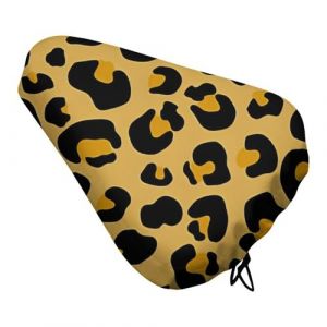 Treer Housses de Selle Imperm&eacute;ables pour Selle de V&eacute;lo, Imprim&eacute; L&eacute;opard Housse de Pluie pour Si&egrave;ge de V&eacute;lo avec Cordon de Serrage, pour Voiture &Eacute;lectrique/V&eacute;los de Route/VTT (Jaune,1 pi&egrave;ce) (Treer, neuf)