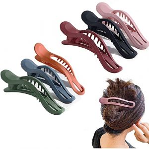 6 Pi&egrave;ces Pince Cheveux Femme, 4.5inch Grande Pince &agrave; Cheveux, Pince &agrave; Cheveux Multicolore, Pince &agrave; Cheveux Bec de Canard, &Eacute;pingle &agrave; Cheveux Couleur Morandi pour Dames, Salon Coiffure(6 Couleurs) (Jlmmrkly, neuf)