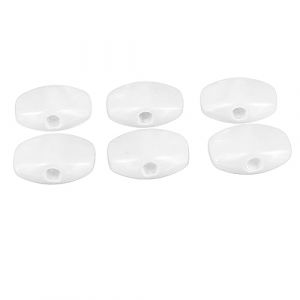 6 Pièces Boutons de Cheville de Réglage de Guitare, Capuchons D'accordeur en Plastique Durables Boutons D'accordeur de Tête de Machine pour Guitare Acoustique (Blanc) (Yisteel-EU, neuf)