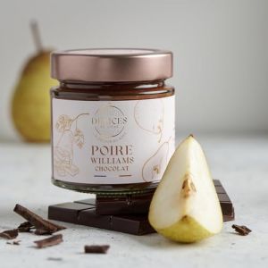 Ô Délices de Lucas – Confiture Poire & Chocolat Noir 60% Fruits – Artisanale et Fabriquée en France – Pot en Verre 230 g – Gastronomie Française (Délices de Lucas, neuf)