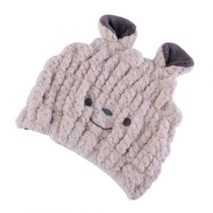 GANAZONO Bonnet S&egrave;che-Cheveux B&eacute;b&eacute; en Microfibre Ultra Absorbant Taille Gar&ccedil;on et Filles Couleur Sourire Cr&egrave;me Chapeau de Bain Rapide pour S&eacute;chage Doux et Confortable des Cheveux (JUNEE, neuf)