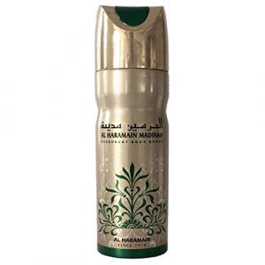 Al Haramain Perfumes Madinah D&eacute;odorant 200 ml | Spray corporel pour femme | Parfum frais (T-J-R Store, neuf)
