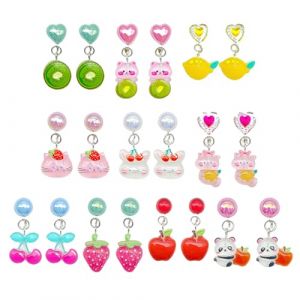 10 Paires De Clips D'Oreille, Boucles D'Oreilles Mignonnes Et Fra&icirc;ches, Boucles D'Oreilles De F&ecirc;te, Pendentifs De Fruits Pour Enfants, Accessoires De Voyage Quotidiens. (WONG JAMES LTD, neuf)