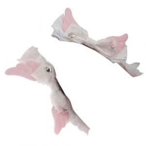 N&oelig;ud &agrave; cheveux en forme d'aile - Pince &agrave; cheveux fonc&eacute;e - Pour queue de cheval - Cha&icirc;ne en m&eacute;tal - N&oelig;uds &agrave; cheveux pour femme (Fahou, neuf)