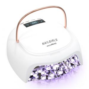 NAILGIRLS Lampe &agrave; ongles rechargeable de 80 W, lampe UV pour ongles en gel, 4 minuteries, spacieuse, plaque de base en m&eacute;tal amovible, lampe UV pour les techniciens professionnels des ongles (XRT-UK, neuf)