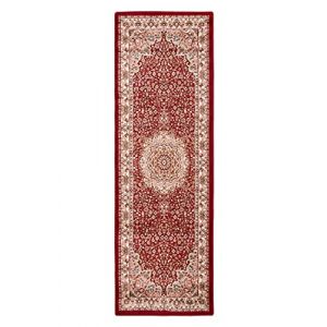 Carpeto Rugs Tapis Salon Motif Fleur Oriental - Tapis Grande Taille de Chambre Adulte Moderne à Poils Ras - Moquette pour Chambre et Salon - Vin Rouge 1-80 x 200 cm (Mazovia, neuf)