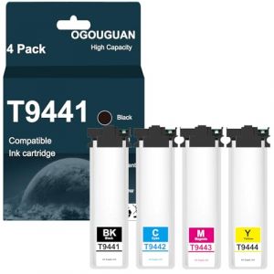 OGOUGUAN T9441 Cartouche d'encre Remplacer pour Epson 944 T9441 T9442 T9443 T9444 pour Epson Workforce Pro WF-C5210 WF-C5290 WF-C5710 WF-C5790 WF-C5790DWF (Henan xianxian oyate electronics Co.,Ltd, neuf)
