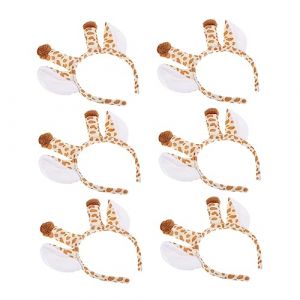 LIFKOME 6 pièces Serre-têtes Girafe Peluche pour Fête Déguisement Garçon Fille Filles Accessoires Coiffure Animaux Savane Carnaval Anniversaire (Yaeerang, neuf)