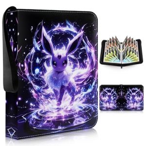 50 Pages 400 Cartes Classeur Avec Fermeture Éclair, Album Carte Avec Poignée Portable, Range Carte, Porte Carte Cuir Imperméable, Convient Aux Collections (Zoouan_store, neuf)