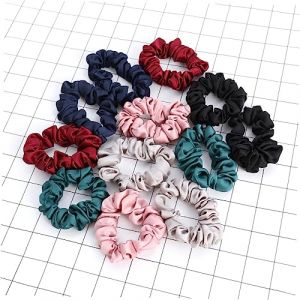 SOIMISS 12 pièces Élastiques Satinés pour Cheveux Femme Chouchous Colorés Résistants et Élastiques Accessoires Coiffure pour Queue de Cheval et Tresses Adaptés Cheveux Courts ou Longs (Star-wish, neuf)